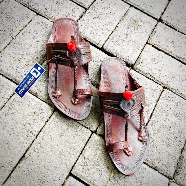 Casual Brown Kolhapuri Chappal by Kolhapuriwala